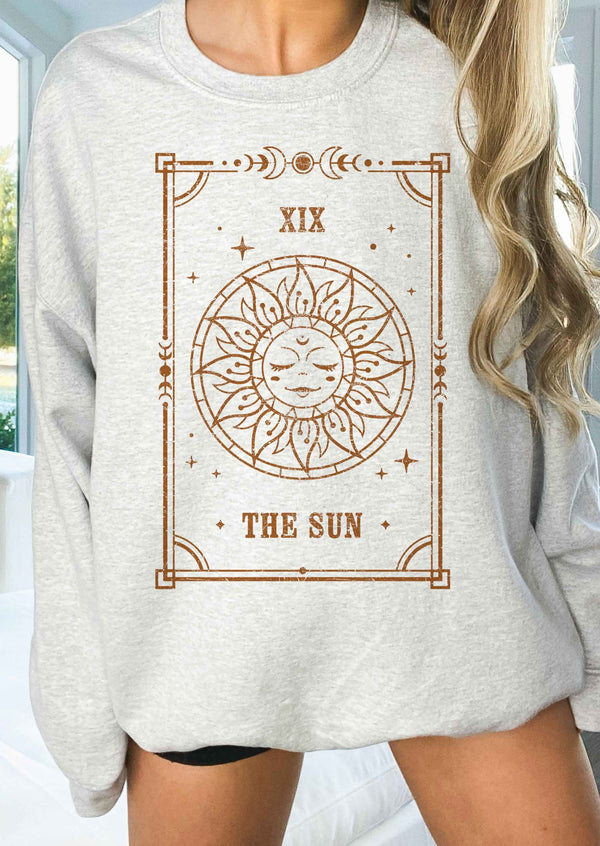 The Sun Tarot Card Oversized Sweater