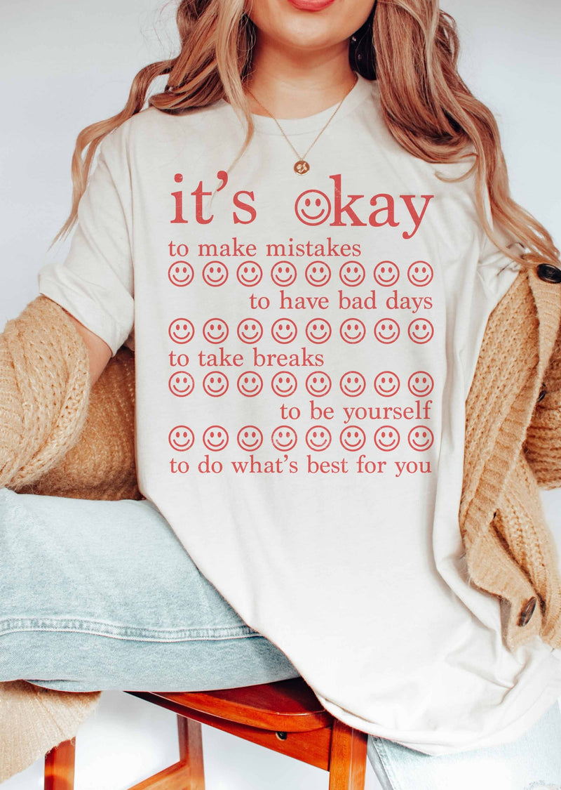 Oversized Graphic T-Shirt - It's Okay