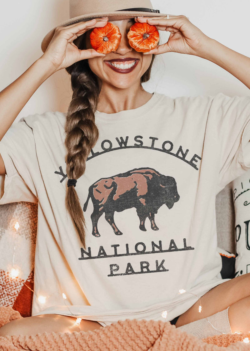 Oversized Graphic T-Shirt - Yellowstone National Park