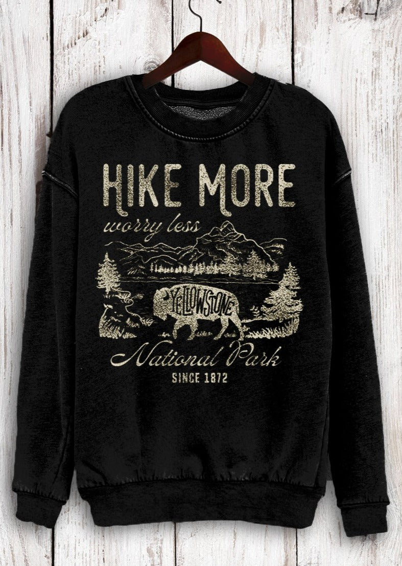 Hike More Worry Less Crew Neck Sweater