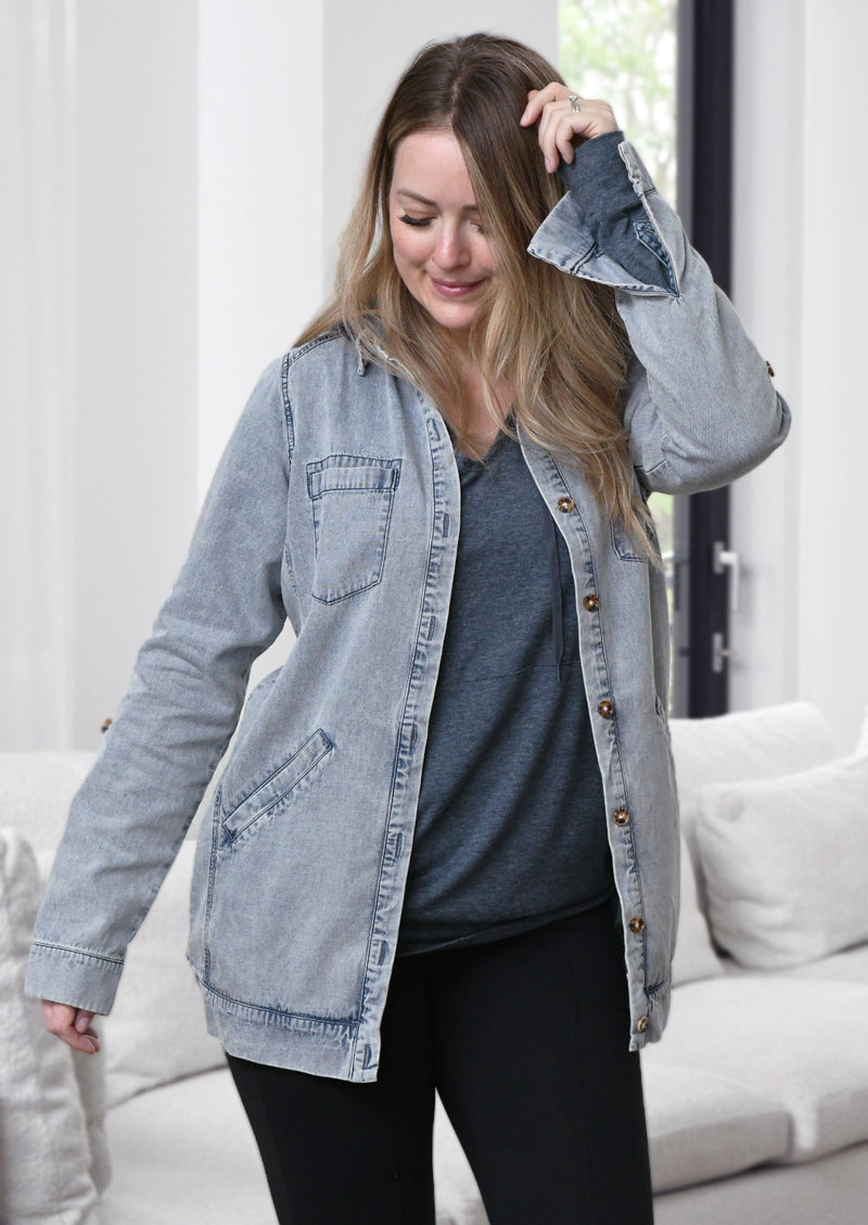 Gemma Tencel Denim Shirt Jacket