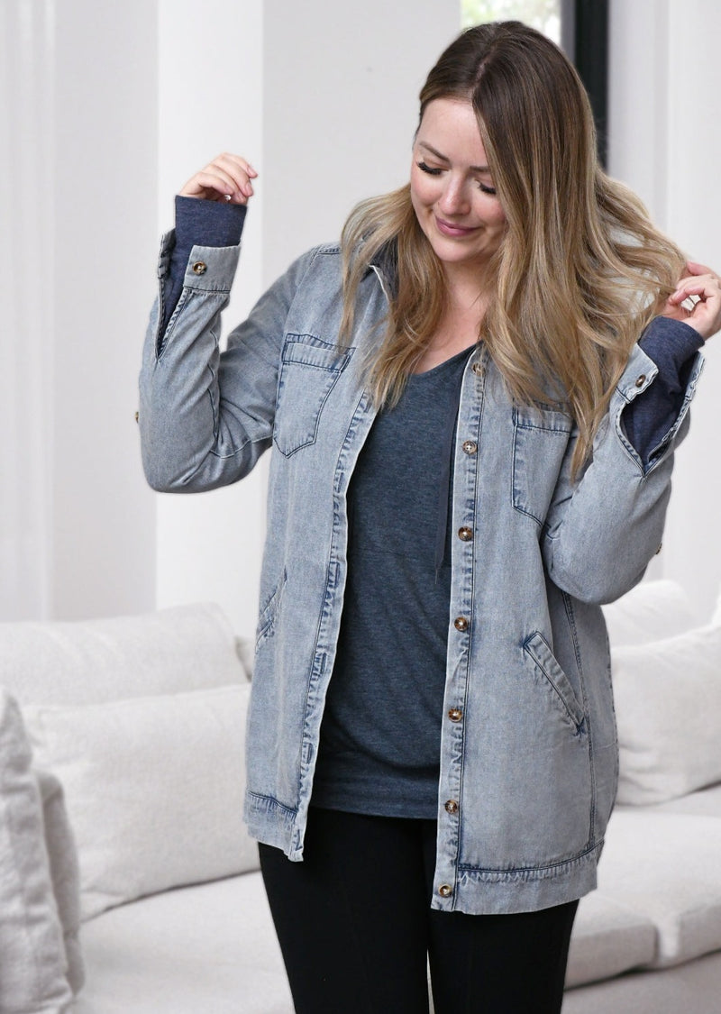 Gemma Tencel Denim Shirt Jacket