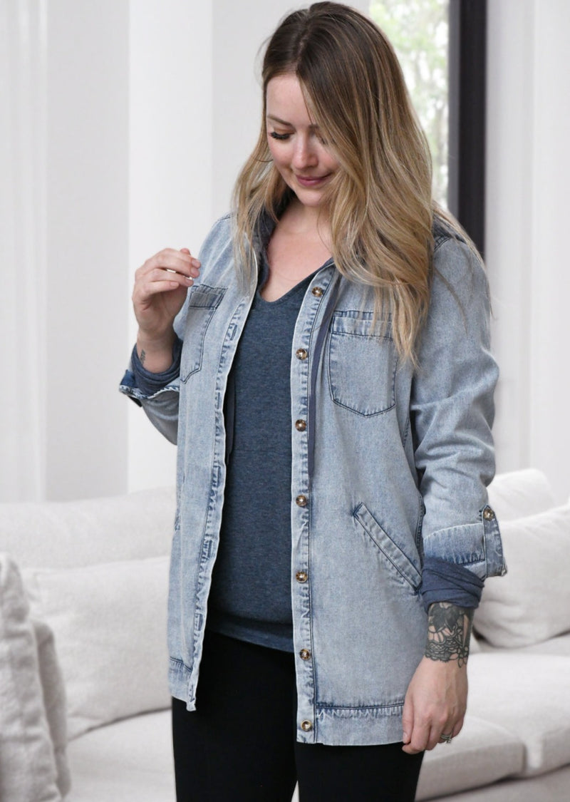 Gemma Tencel Denim Shirt Jacket