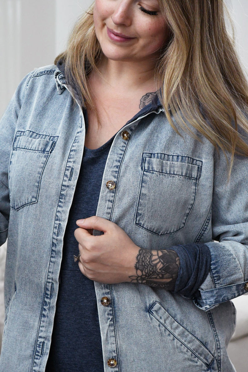 Gemma Tencel Denim Shirt Jacket