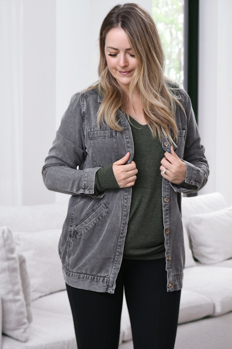 Gemma Tencel Denim Shirt Jacket