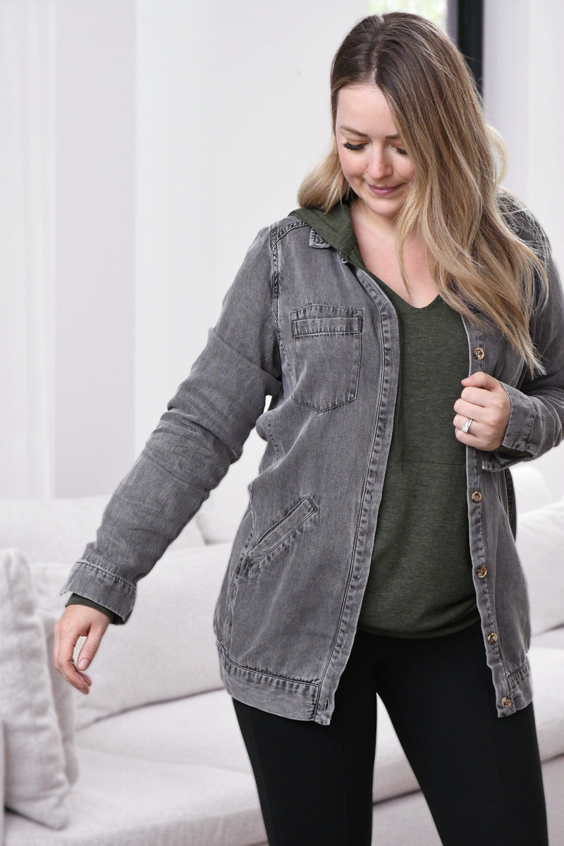 Gemma Tencel Denim Shirt Jacket