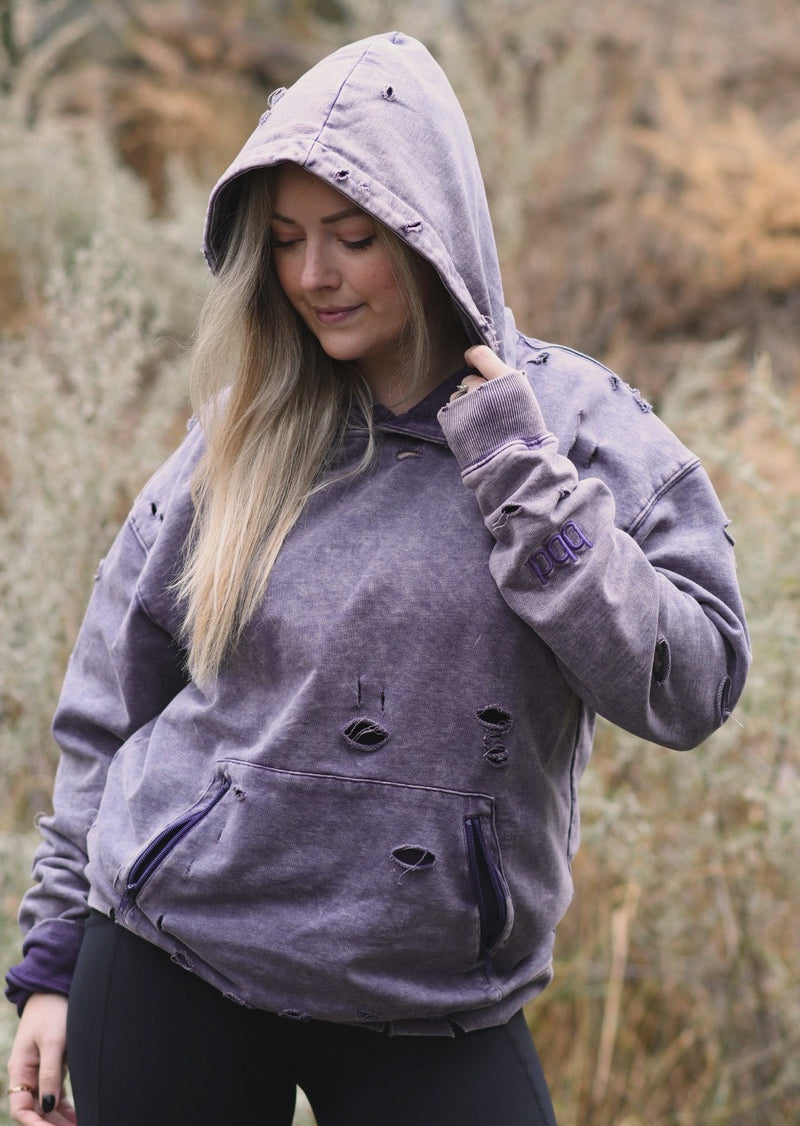 Sutton Distressed Hoodie Unisex – Blended Thread Clothing