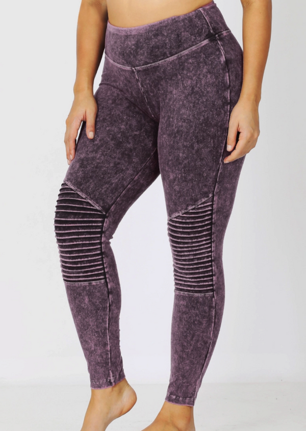 Moto Mineral Wash Leggings