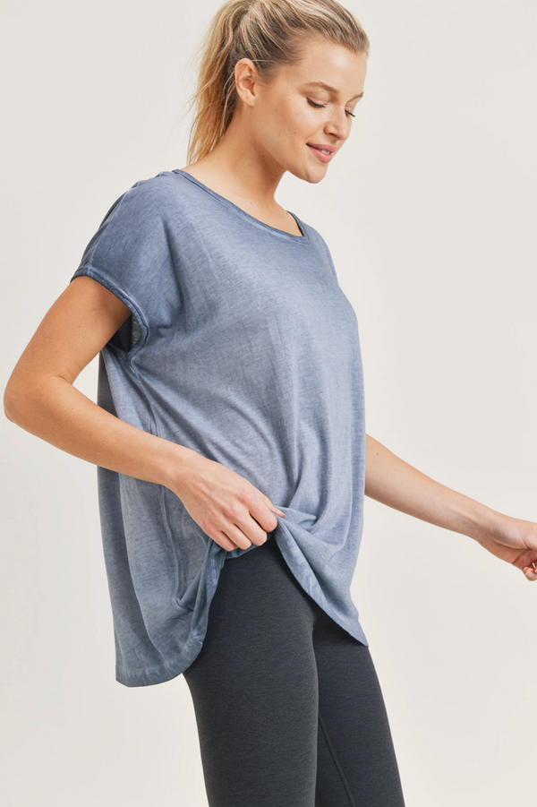 Oversized Mineral Wash T-Shirt - Women's - Contoured Fit