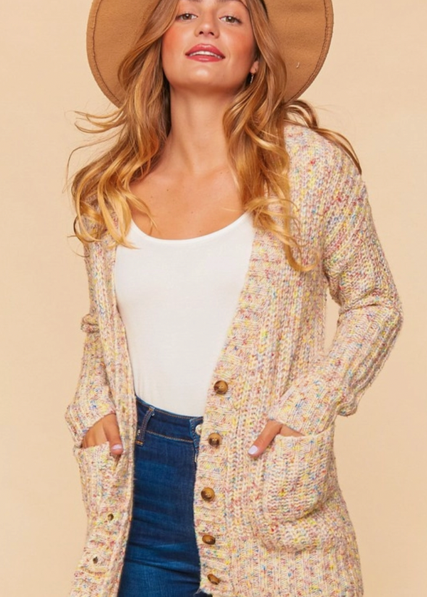 Mixed Thread Cardigan - Women's - Contoured Fit