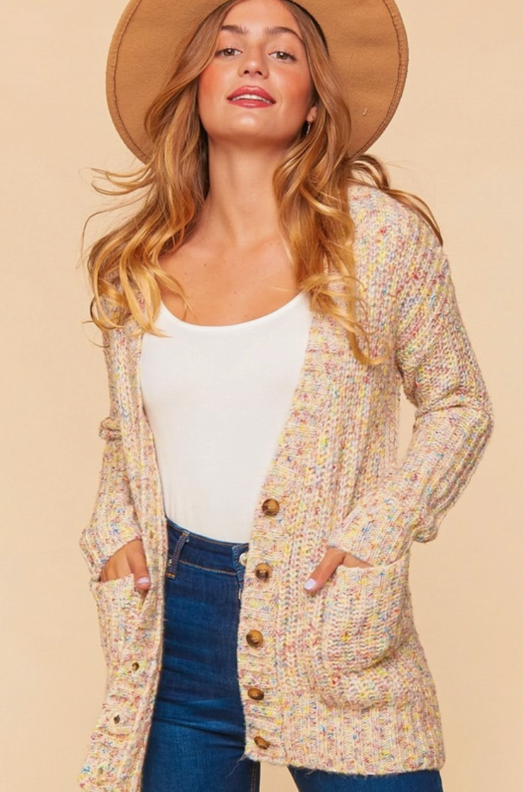 Mixed Thread Cardigan - Women's - Contoured Fit