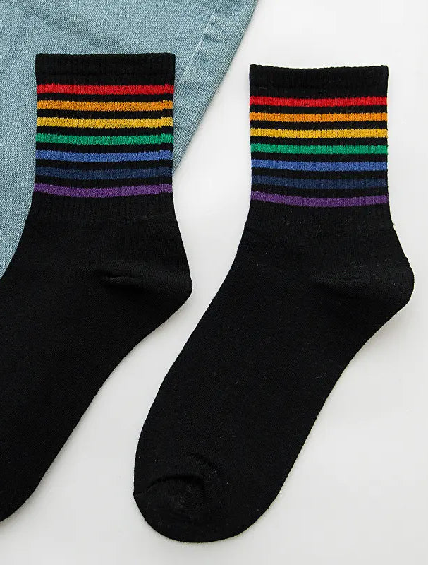 Rainbow Ankle Socks