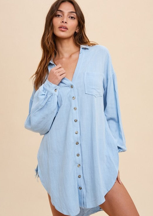 Linen Long Sleeve Button Shirt