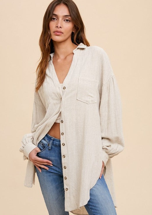 Linen Long Sleeve Button Shirt