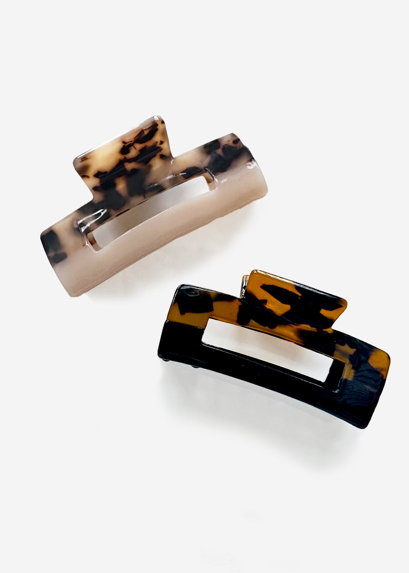 Two Tone Tortoiseshell Claw Clip