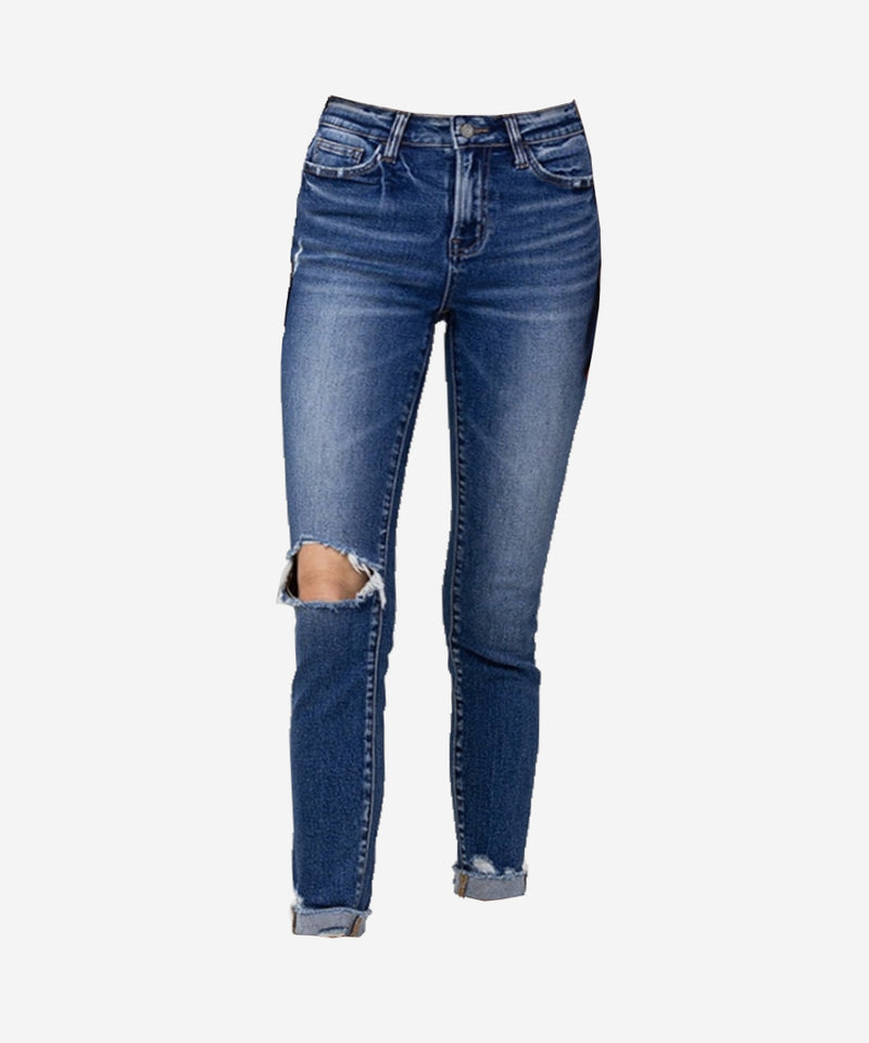 Vervet - High Rise Slim Double Cuff - Women's - Contoured Fit