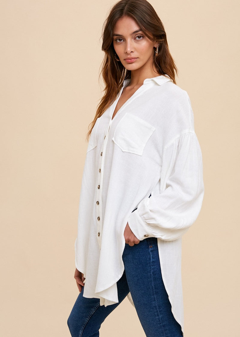 Linen Long Sleeve Button Shirt