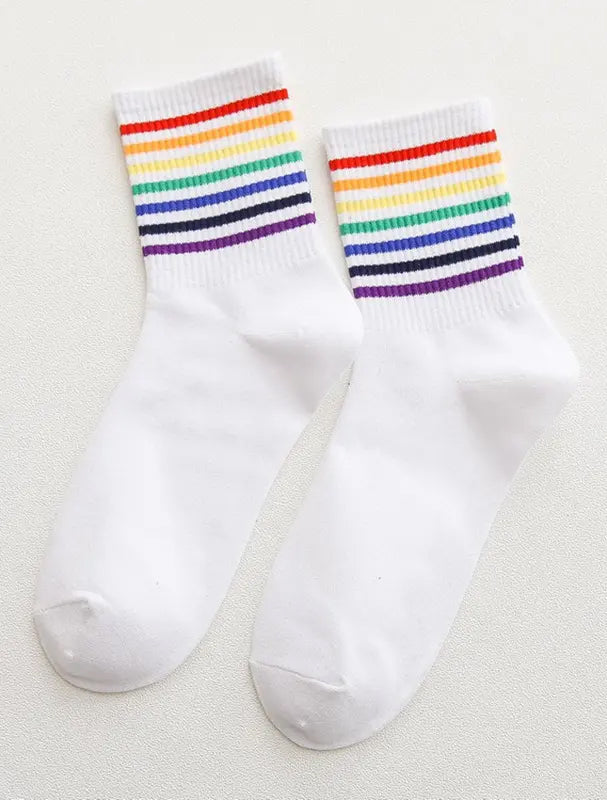 Rainbow Ankle Socks