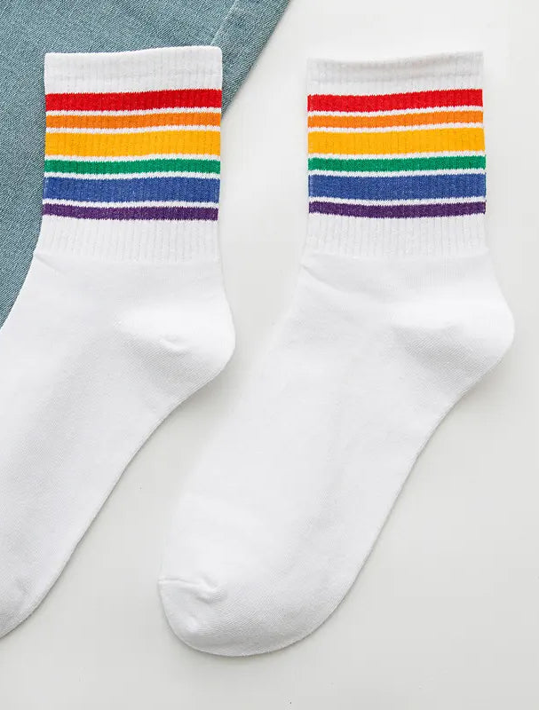 Rainbow Ankle Socks