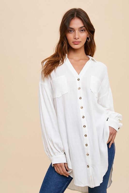 Linen Long Sleeve Button Shirt